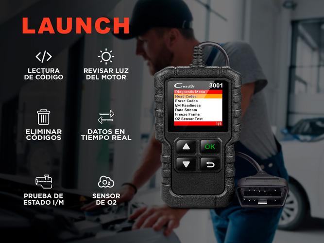 Escáner Automotriz Launch Multimarca Motor con Pantalla LED - 1