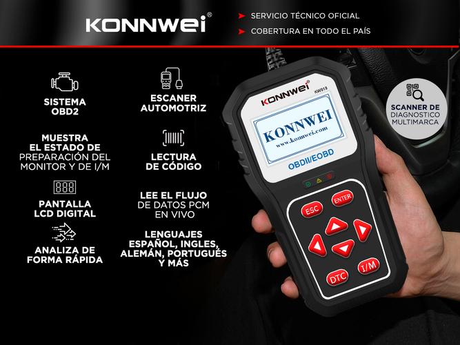 Scanner Automotriz Kw818 KONNWEI OBD2 Multimarca - 1