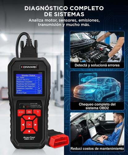 Scanner Automotriz Konwei KW850 Profesional OBD2 Diagnóstico Multimarca  - 2