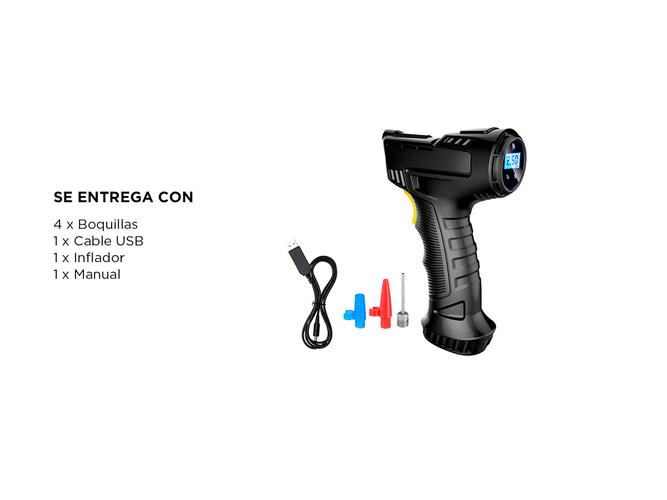 Bomba Inflador de Neumáticos Eléctrico Gadnic INF211 Con Pantalla Digital - 5