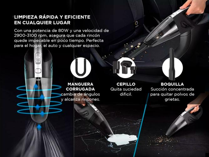 Aspiradora De Mano Portátil Inalambrica Gadnic 60W Para Hogar Y Auto Usado - 2