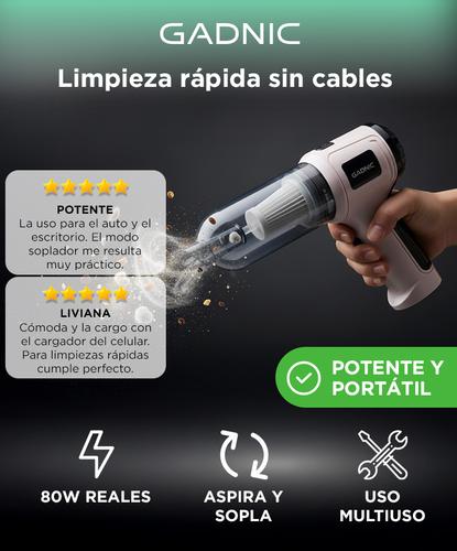 Aspiradora De Mano Inalámbrica Gadnic 80W Multiuso 4 En 1 - 1