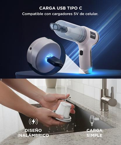 Aspiradora De Mano Inalámbrica Gadnic 80W Multiuso 4 En 1 - 3