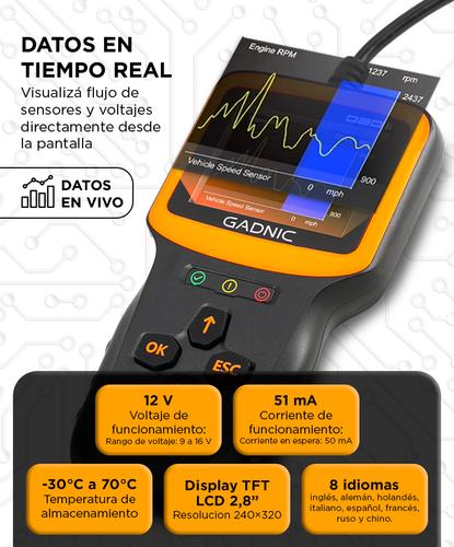 Escáner Automotriz Gadnic Universal con Pantalla - 2