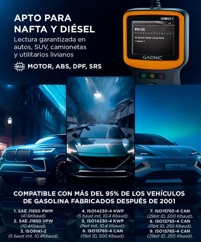 Escáner Automotriz Gadnic Universal con Pantalla - 3