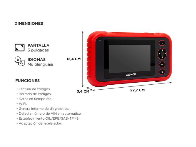 Scanner Automotriz Launch Creader CRP129 Multimarca OBD2 Escaneo Automático - 3