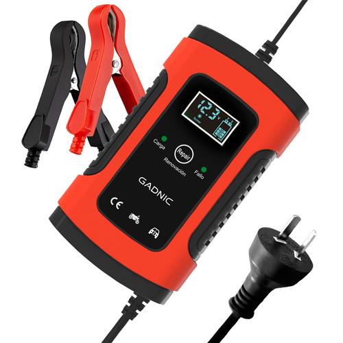 Cargador De Batería Gadnic Para Auto Moto 12V Corte Automático Mantenedor - 0