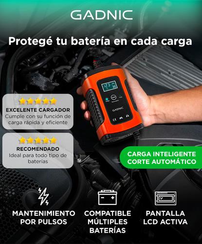 Cargador De Batería Gadnic Para Auto Moto 12V Corte Automático Mantenedor - 1