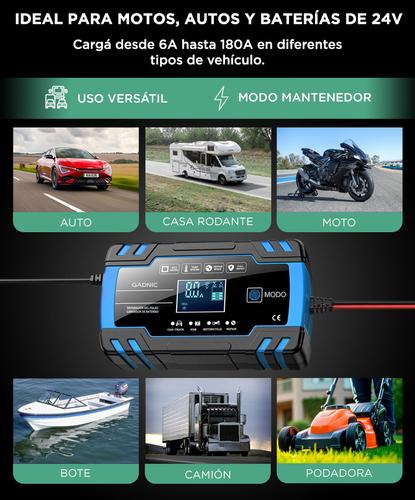Cargador de Batería Inteligente Gadnic Automatico 12v 8a 24v 4a  Outlet - 3