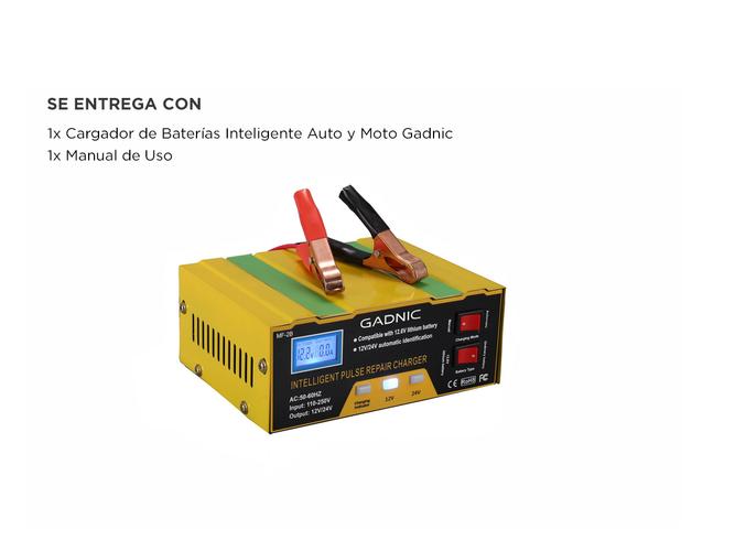 Cargador Inteligente De Batería De Autos y Motos Gadnic Display Digital Apto Gel Ácido Litio - 5