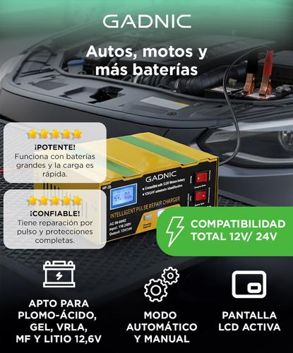 Cargador Inteligente De Batería De Autos y Motos Gadnic Display Digital Apto Gel Ácido Litio - 1