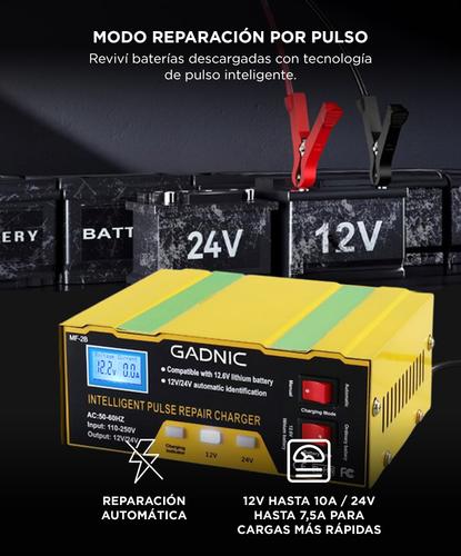 Cargador Inteligente De Batería De Autos y Motos Gadnic Display Digital Apto Gel Ácido Litio - 2