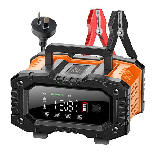 Cargador Inteligente De Batería De Autos y Motos Gadnic CBAT-Armor 12V 24V Mantenedor Portátil Apto Gel Acido LiFePo4 - 0