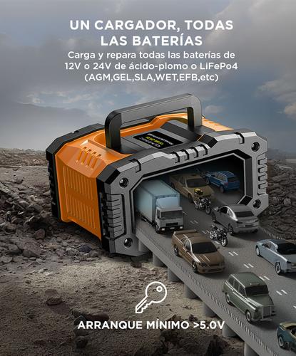 Cargador Inteligente De Batería De Autos y Motos Gadnic CBAT-Armor 12V 24V Mantenedor Portátil Apto Gel Acido LiFePo4 - 2