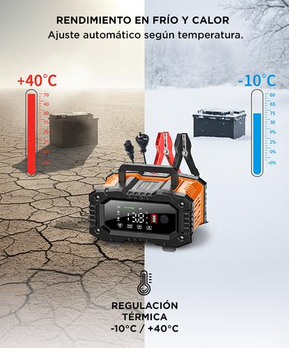Cargador Inteligente De Batería De Autos y Motos Gadnic CBAT-Armor 12V 24V Mantenedor Portátil Apto Gel Acido LiFePo4 - 4