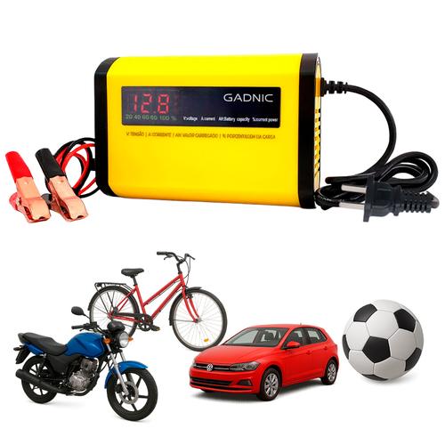 Cargador y Mantenedor De Baterías Auto Moto Lancha Gadnic CBAT-Easy Con Pantalla LED 12 V - 0