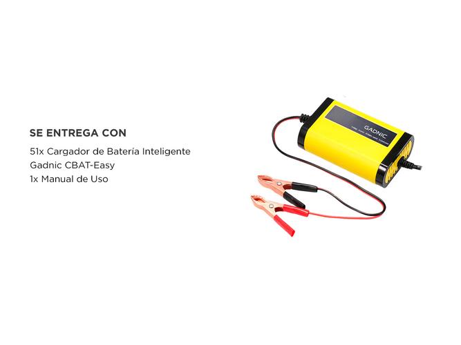 Cargador y Mantenedor De Baterías Auto Moto Lancha Gadnic CBAT-Easy Con Pantalla LED 12 V - 4