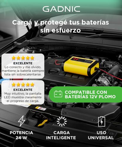 Cargador y Mantenedor De Baterías Auto Moto Lancha Gadnic CBAT-Easy Con Pantalla LED 12 V - 1