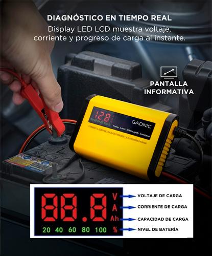 Cargador De Baterías Auto Moto Lancha Gadnic CBAT-Easy Con Pantalla LED 12 V - 3