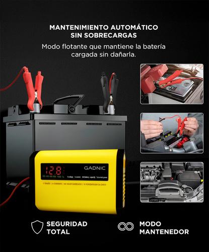 Cargador y Mantenedor De Baterías Auto Moto Lancha Gadnic CBAT-Easy Con Pantalla LED 12 V - 4