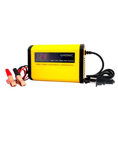 Cargador y Mantenedor De Baterías Auto Moto Lancha Gadnic CBAT-Easy Con Pantalla LED 12 V - 6