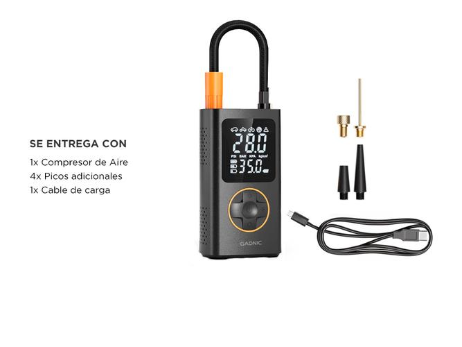 Compresor De Aire Portátil Gadnic Para Inflador Dneumáticos 50W - 5