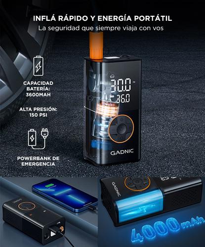 Compresor De Aire Portátil Gadnic Para Inflador Dneumáticos 50W - 2