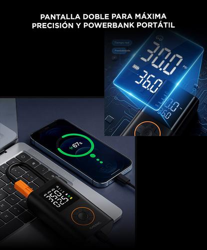 Compresor De Aire Portátil Gadnic Para Inflador Dneumáticos 50W - 4