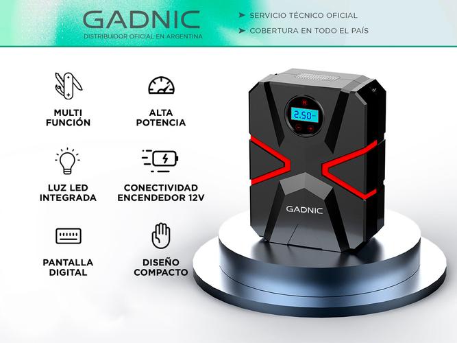 Inflador Portatil Gadnic Luz LED Ideal Autos  - 1
