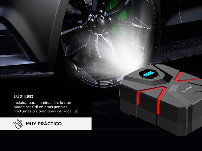 Inflador Portatil Gadnic Luz LED Ideal Autos  - 2