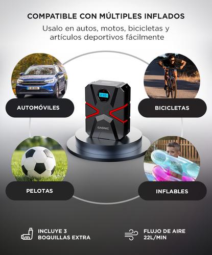 Inflador Portatil Gadnic Luz LED Ideal Autos  - 4