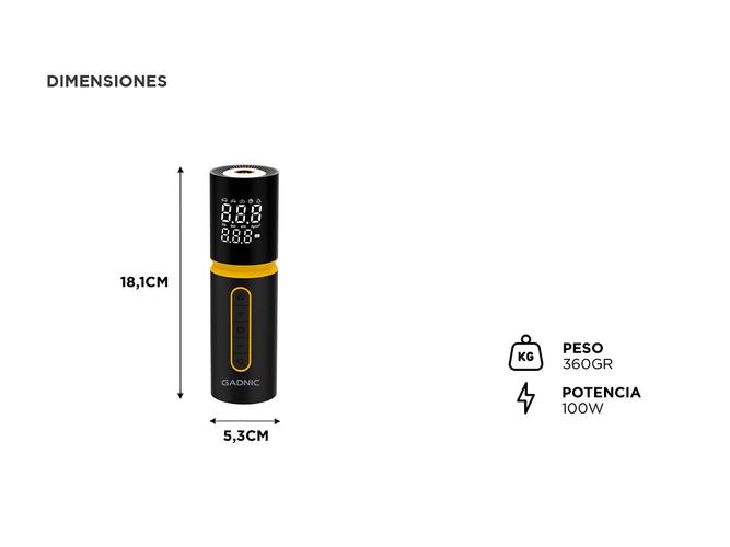 Compresor De Aire Portátil Gadnic 100W  - 5