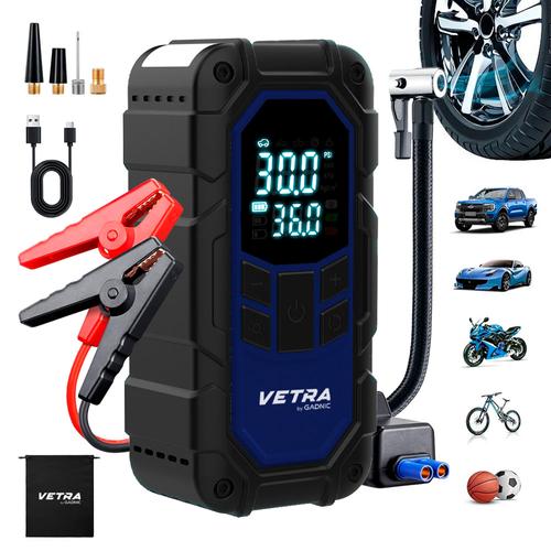 Arrancador de Bateria Inflador Portatil  Vetra by Gadnic 12V Compresor Para Autos - 0