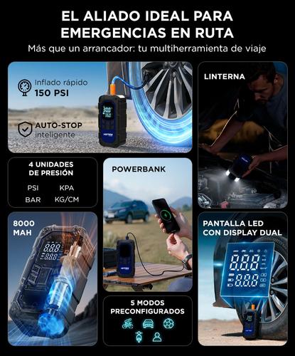 Arrancador de Bateria Inflador Portatil  Vetra by Gadnic 12V Compresor Para Autos - 3