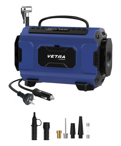 Inflador Portátil Vetra by Gadnic 150 PSI Compresor de Aire Batería Recargable Luz Led LCD Multiuso Compacto  - 6