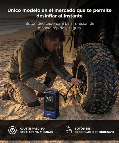 Inflador Portátil Vetra by Gadnic Función Desinflado 150 PSI Con Linterna  - 2