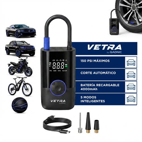Inflador De Neumáticos Inalámbrico Vetra By Gadnic 150 PSI Recargable Para Auto Y Moto Compresor  - 0