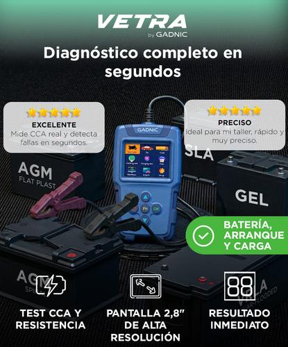 Tester de Arranque Analizador de Batería VETRA  By Gadnic 24V 12V 6V Diagnóstico Completo - 1