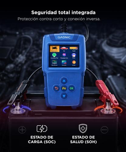 Tester de Arranque Analizador de Batería VETRA  By Gadnic 24V 12V 6V Diagnóstico Completo - 4