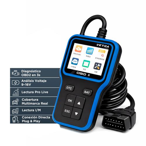 Escaner Automotriz OBD2 V302 Vetra by Gadnic 12V Multimarca Profesional - 0
