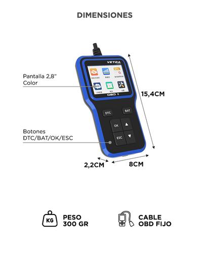 Escaner Automotriz OBD2 V302 Vetra by Gadnic 12V Multimarca Profesional - 5