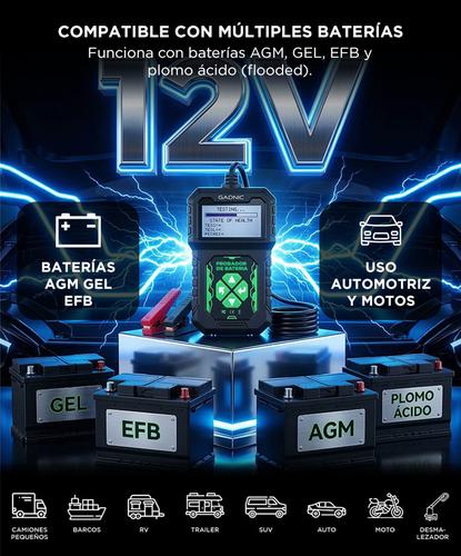 Tester de Arranque de Batería VETRA By Gadnic 12V Diagnóstico Completo - 2