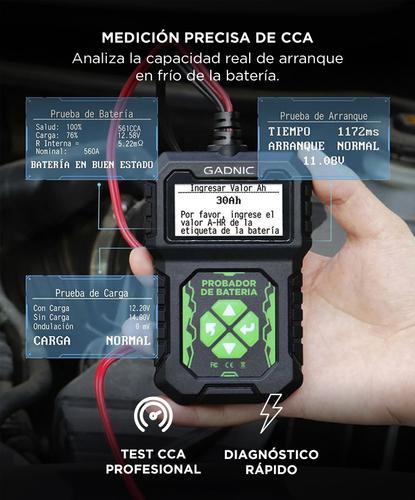 Tester de Arranque de Batería VETRA By Gadnic 12V Diagnóstico Completo - 3
