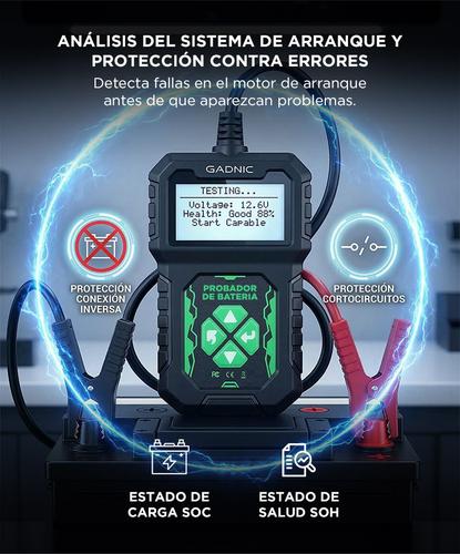 Tester de Arranque de Batería VETRA By Gadnic 12V Diagnóstico Completo - 4