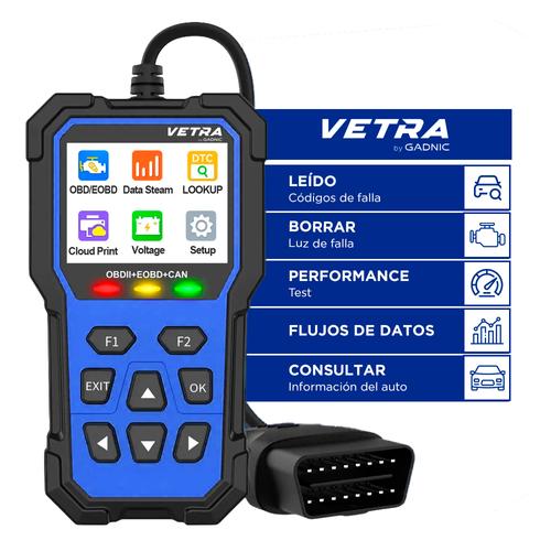 Scanner Batería OBD2 VETRA By Gadnic  Diagnóstico Motor  Multilenguaje - 0
