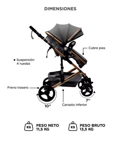 Cochecito Bebes 3 en 1 Traful Mawe by Gadnic Huevito Travel System - 5