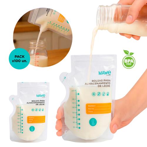 Bolsas De Almacenamiento Leche Materna Mawe By Gadnic 100 Unidades Cierre Hermético Contenedoras  - 0