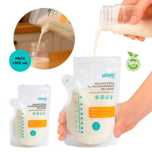 Bolsas De Almacenamiento Leche Materna Mawe By Gadnic 100 Unidades Cierre Hermético Contenedoras  - 0