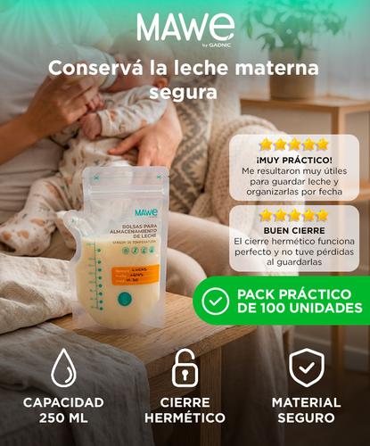 Bolsas De Almacenamiento Leche Materna Mawe By Gadnic 100 Unidades Cierre Hermético Contenedoras  - 1