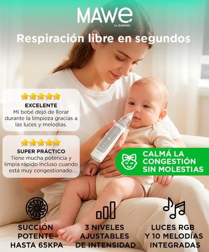 Aspirador Nasal Para Bebés Mawe by Gadnic Eléctrico Recargable  Con Música y Luces - 1